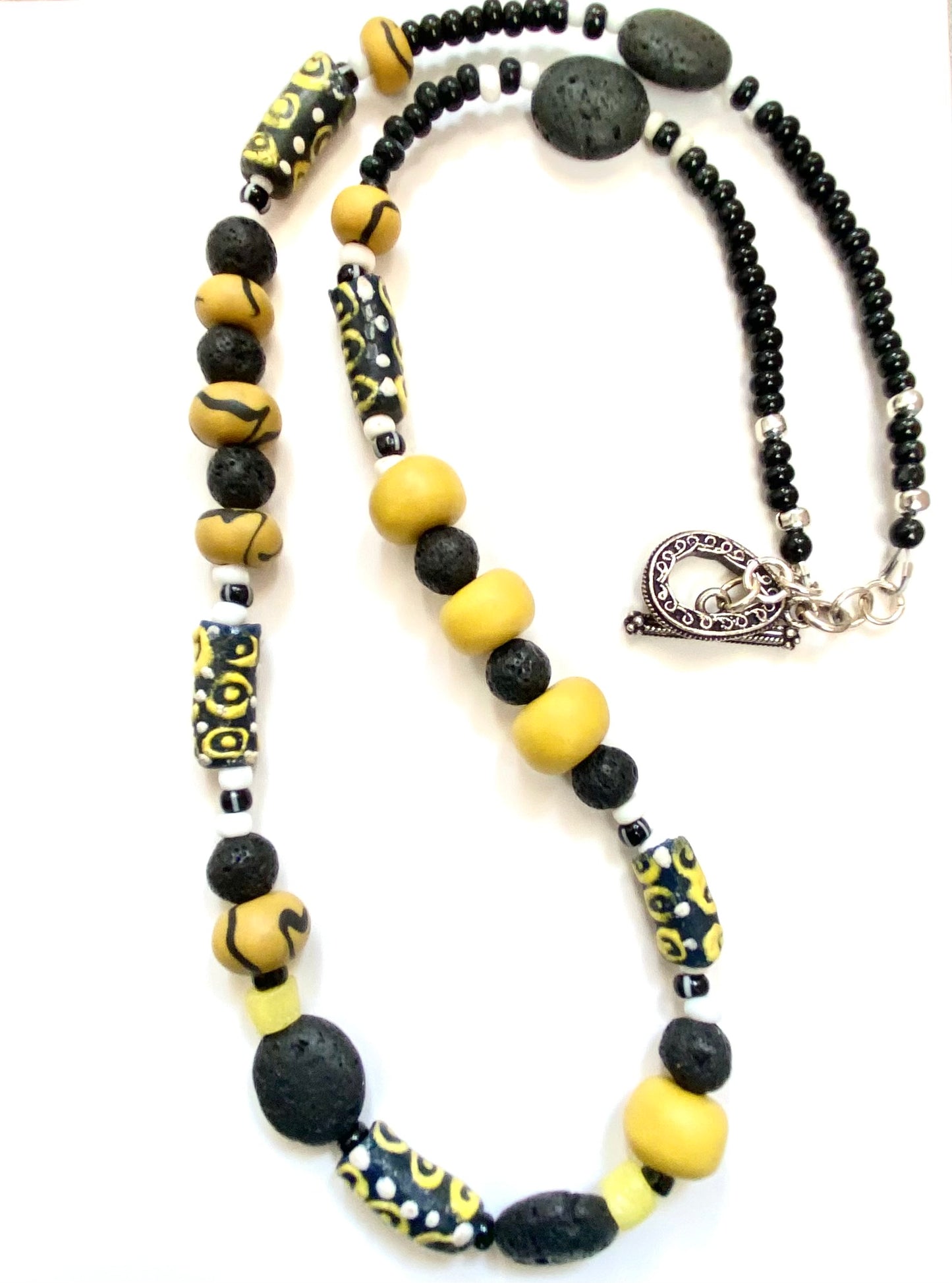 Yellow Krobo Beaded Set