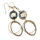 Abalone Double Circled Hoops