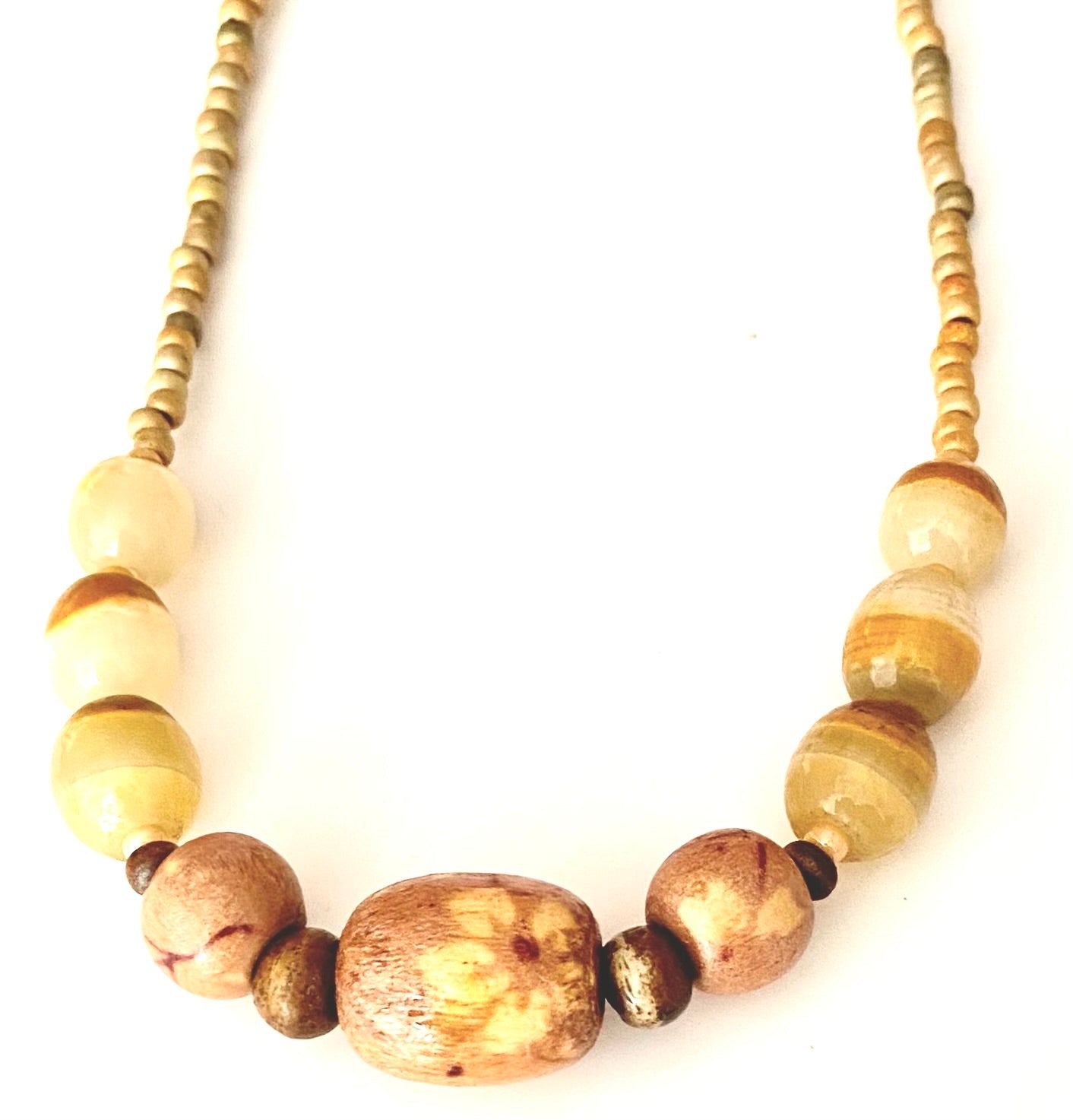 Golden Honey Necklace and Barrel Earrings