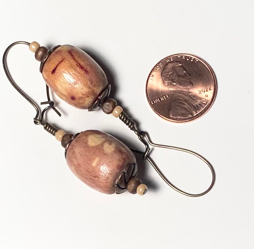 Golden Honey Necklace and Barrel Earrings