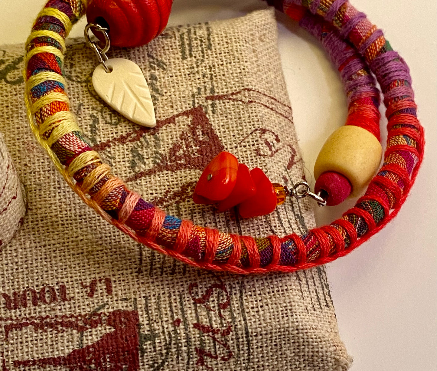 Wrap Around Fabric Bracelet