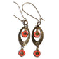 Twin Coral Flower Beads with Oval Frames