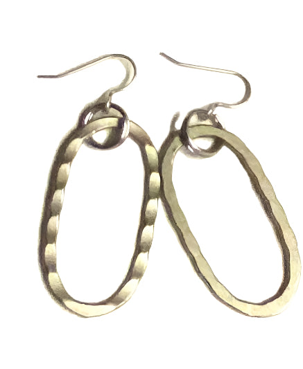 Wavy Textured Oblong Hoops