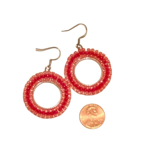 Tomato Red and Crystal Red Hoops