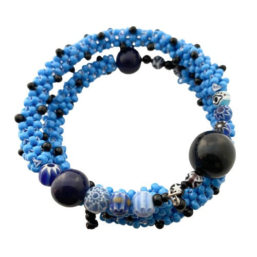 Columbia Blue Memory Wire Bracelet