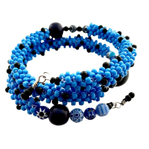 Columbia Blue Memory Wire Bracelet