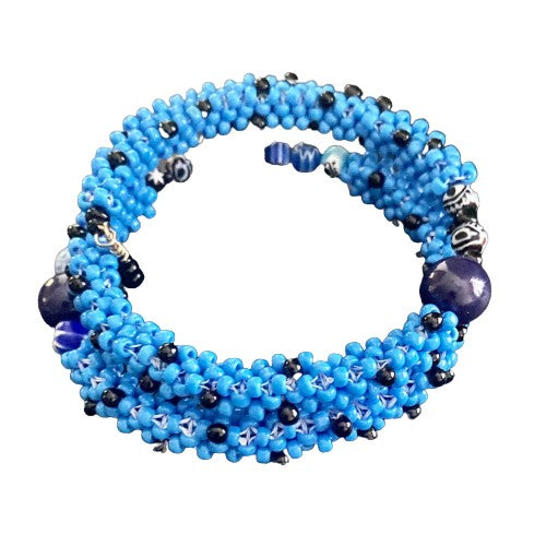 Columbia Blue Memory Wire Bracelet