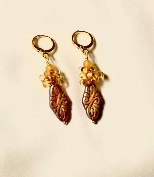 Golden Arabesque Earrings