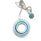Blue Ombré Circular Necklace and Hoops