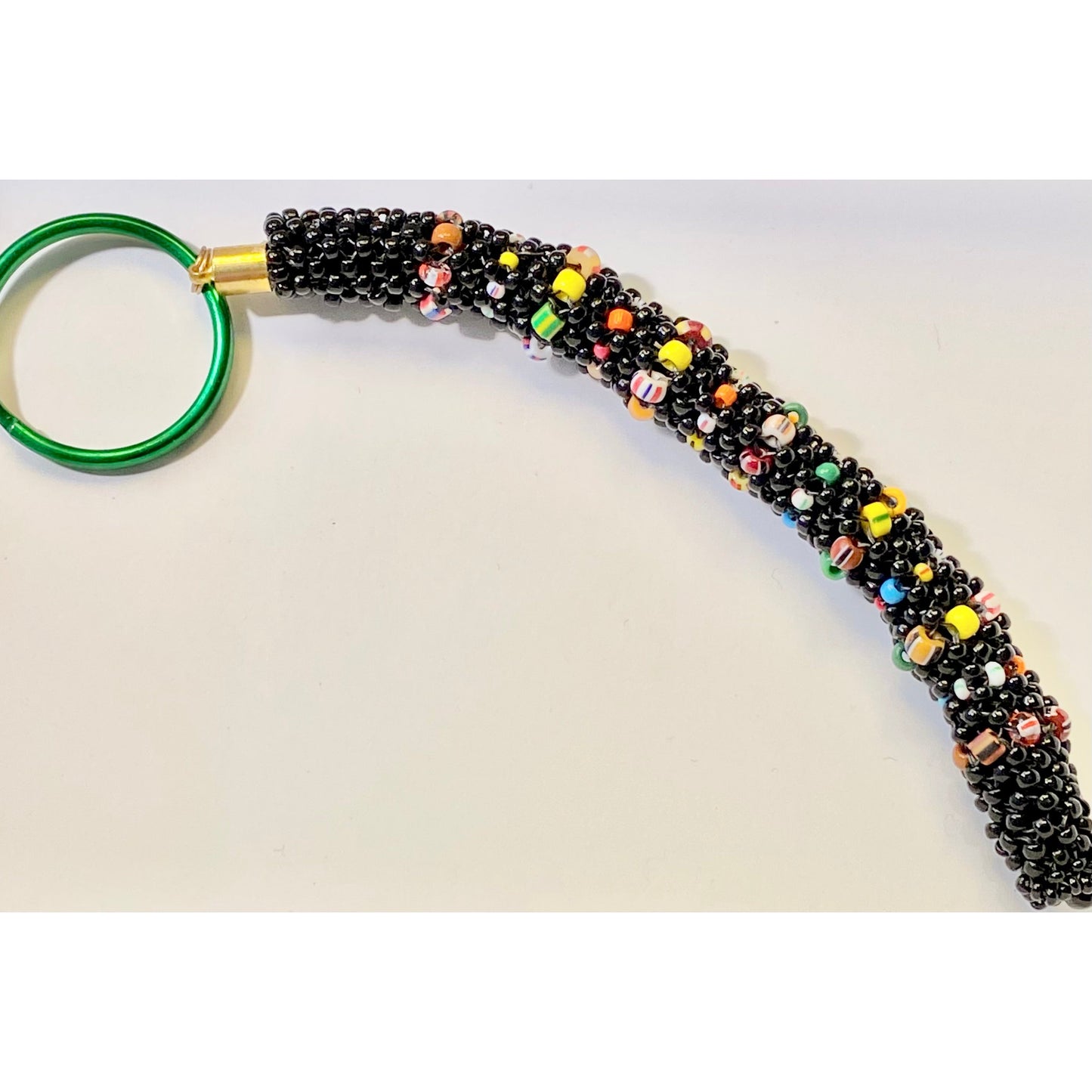 Curved Beaded Keychain