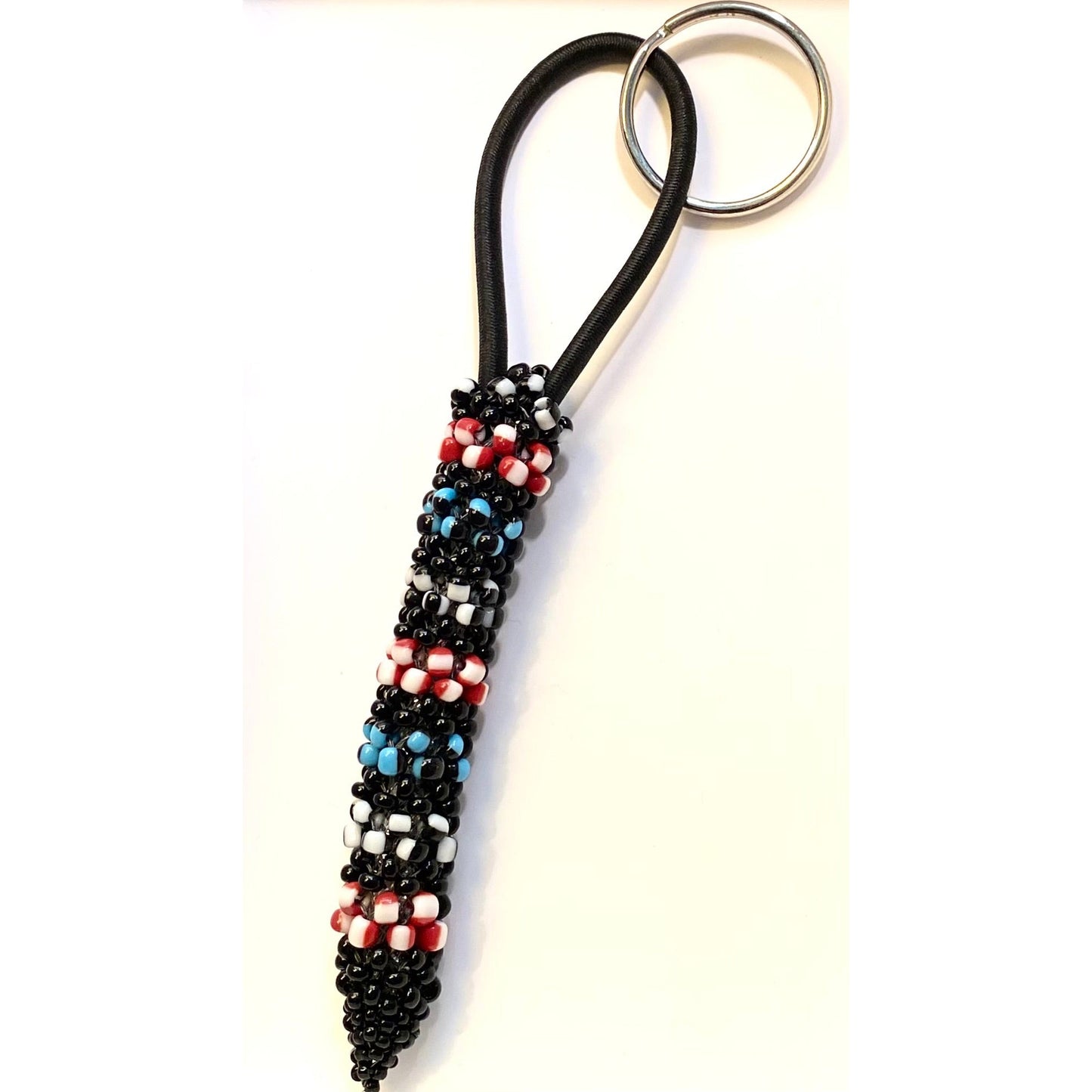 Pencil Shaped Beaded Keychain