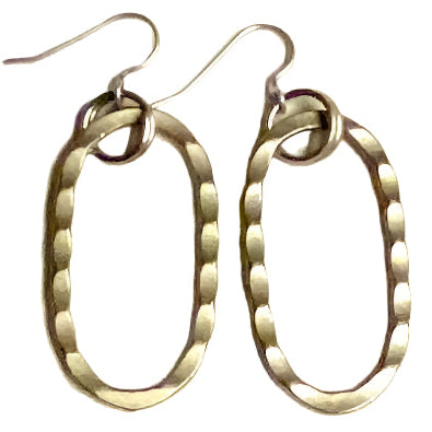 Wavy Textured Oblong Hoops