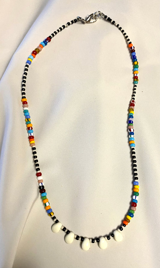 Trade Bead Necklace and Earring Set #1