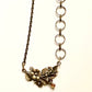Brass Bouquet Necklace and Earrings