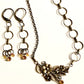 Brass Bouquet Necklace and Earrings