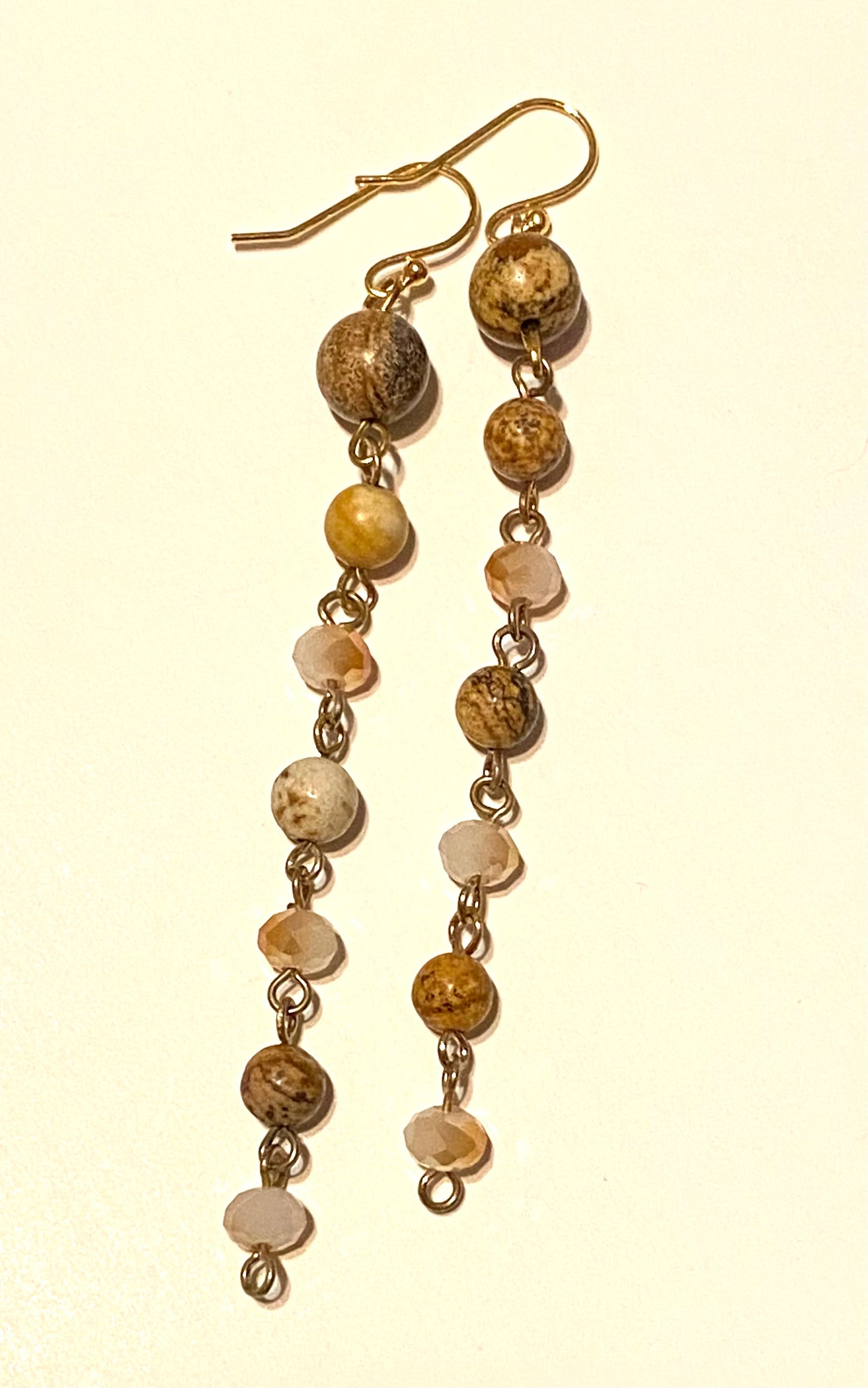Picture Jasper Sparkle Necklace and Earrings