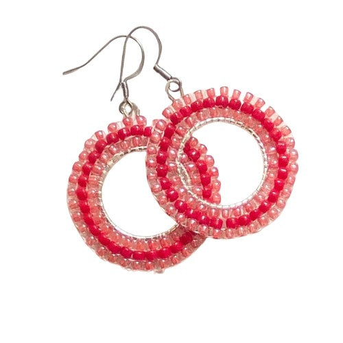 Tomato Red and Crystal Red Hoops