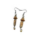 Betel Nut and Tan Wooden Necklace and Matching Earrings