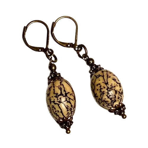 Betel Nut Dangle Earrings